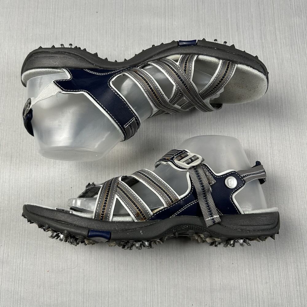 FootJoy Golf Sandals Women's Size 11 Gray Spiked Outdoor Strappy Gladiator Shoes